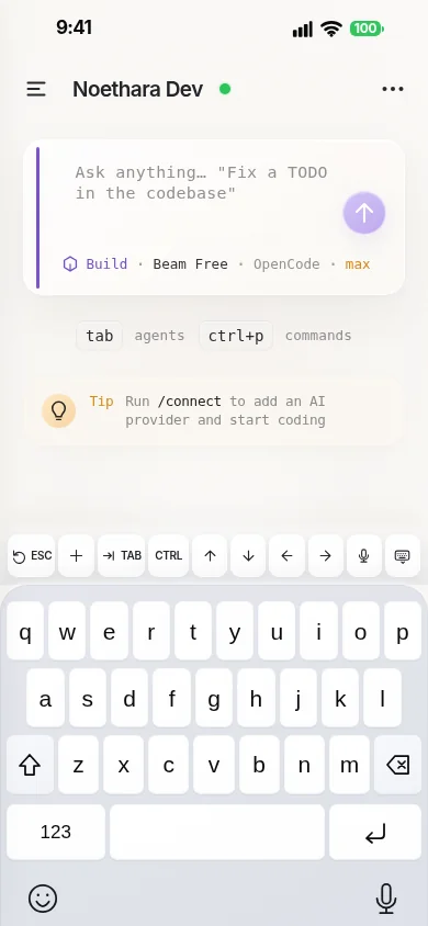 Noethara Mobile prompt composer